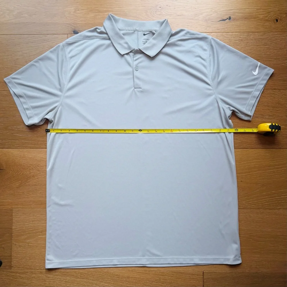 Nike Dri-FIT Victory Golf Polo Shirt Collar Men's XL Light Smoke Grey EUC